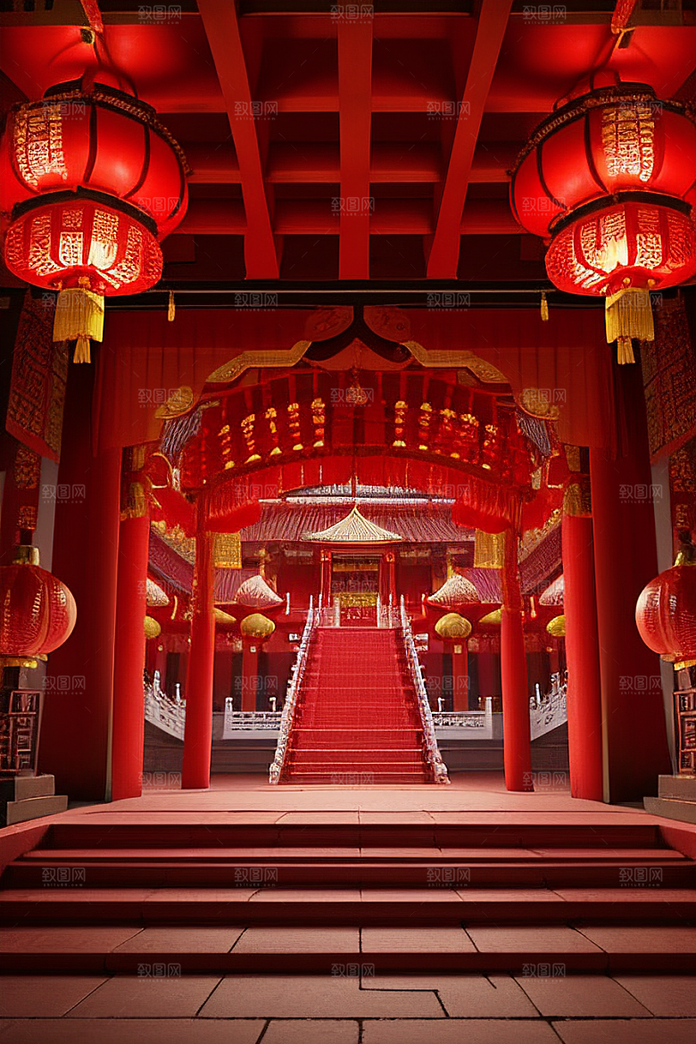 喜庆婚礼浪漫场景梦幻装扮
