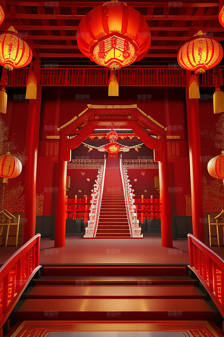喜庆婚礼浪漫场景梦幻装扮