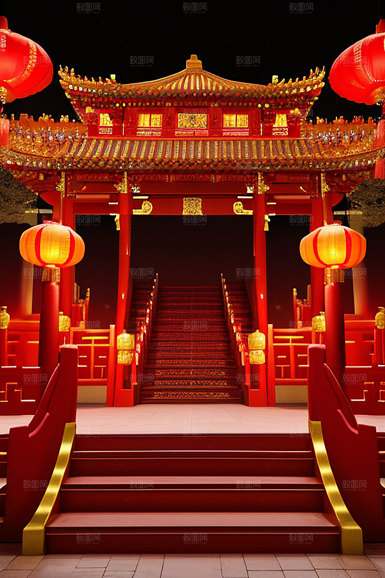 中国雕刻门楼复杂雕刻展现华美工艺