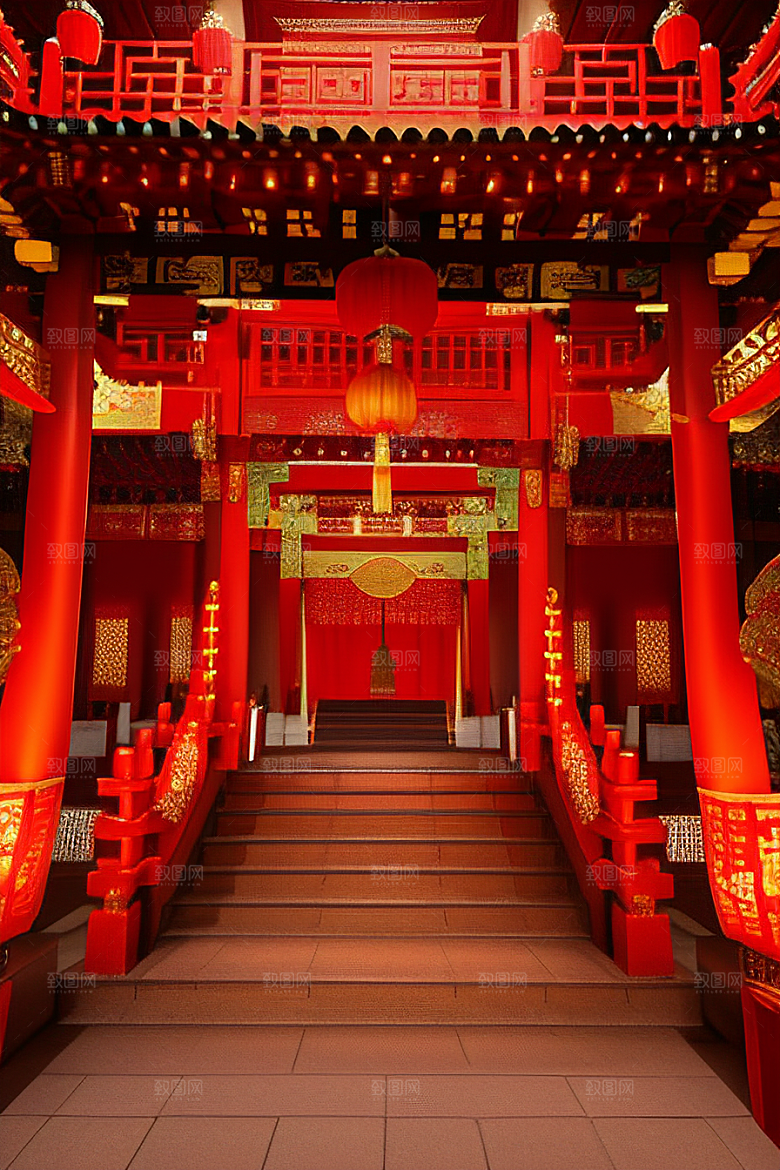 中国雕刻门楼复杂雕刻展现华美工艺