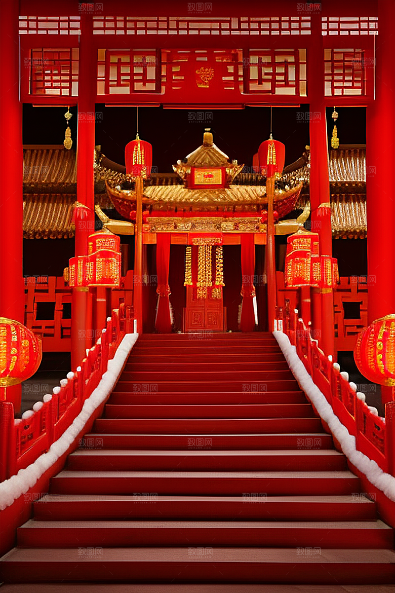 中国雕刻门楼复杂雕刻展现华美工艺