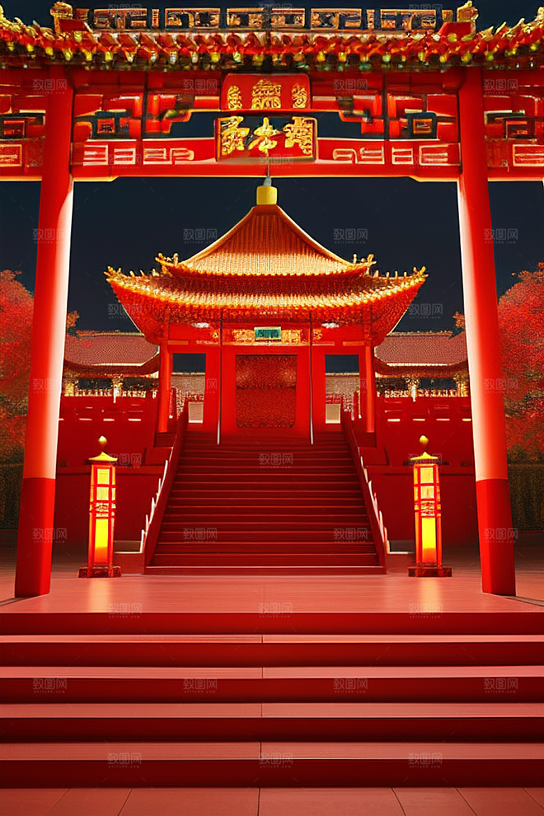 中国雕刻门楼复杂雕刻展现华美工艺