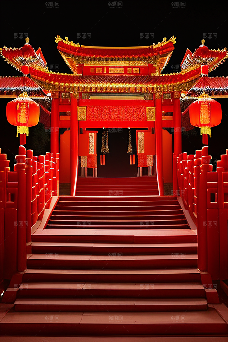 喜庆婚礼浪漫场景梦幻装扮