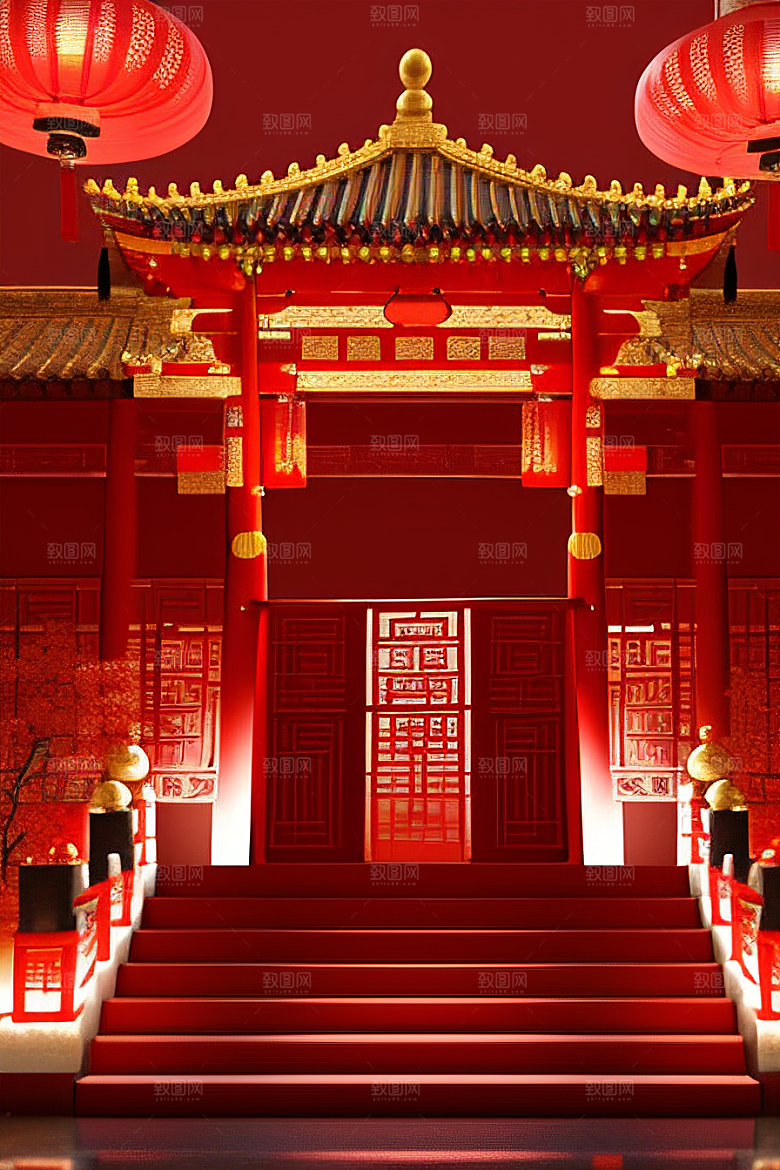 喜庆婚礼浪漫场景梦幻装扮