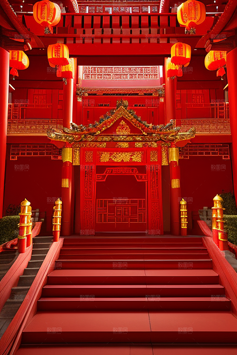 喜庆婚礼浪漫场景梦幻装扮