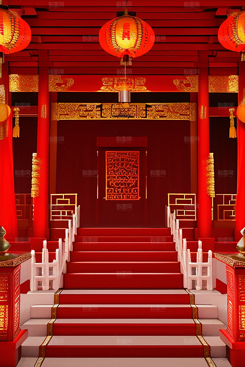 喜庆婚礼浪漫场景梦幻装扮