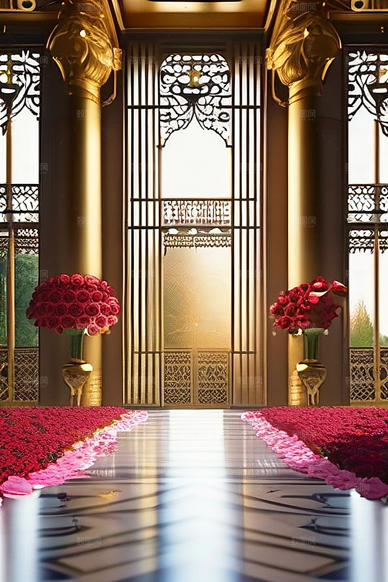 冰湖花海玫瑰倒影迷人