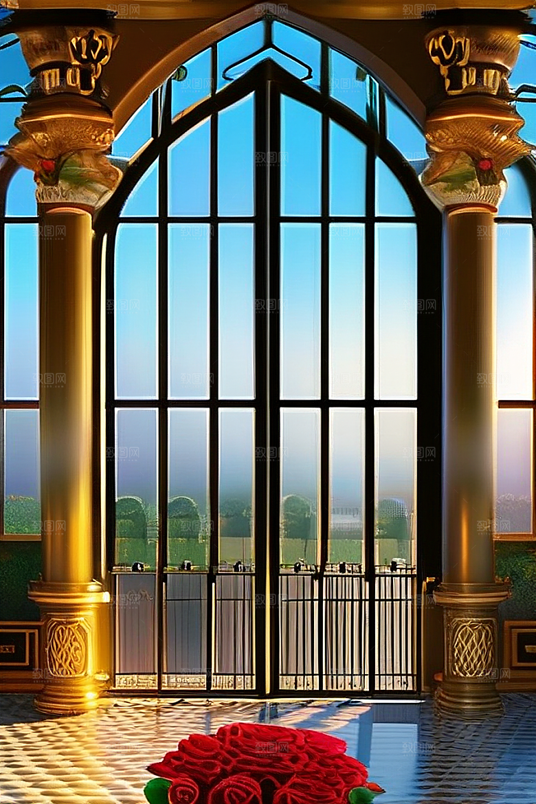 冰湖花海玫瑰倒影迷人