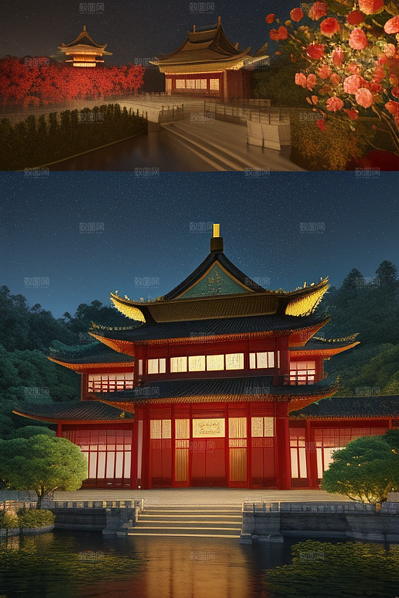 金碧辉煌的中国宫殿