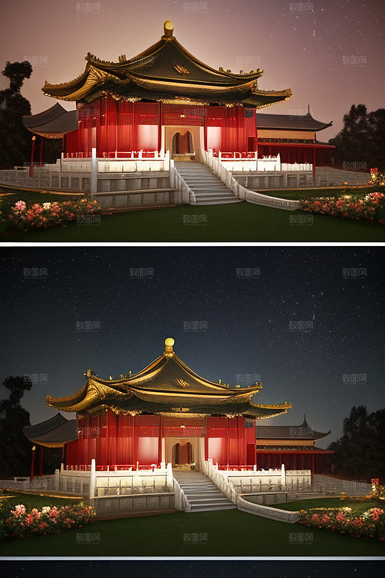 金碧辉煌的中国宫殿