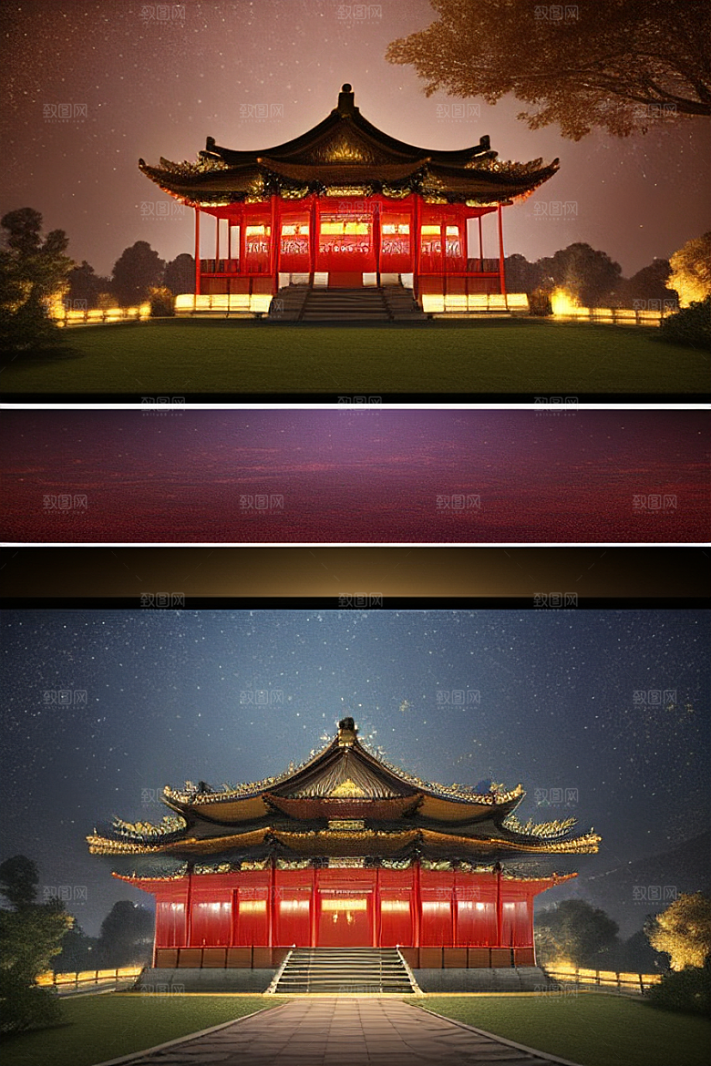 金碧辉煌的中国宫殿