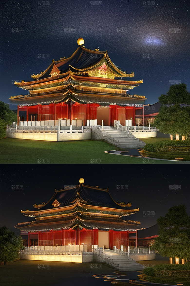 金碧辉煌的中国宫殿