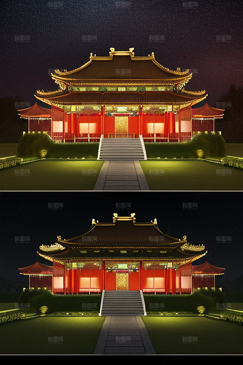 金碧辉煌的中国宫殿