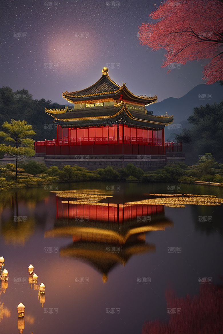 梦幻般的中国风宫殿超细节描绘