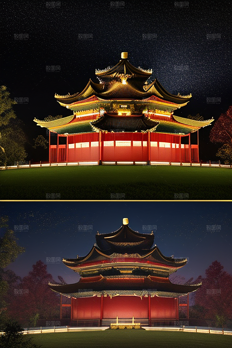 梦幻般的中国风宫殿超细节描绘