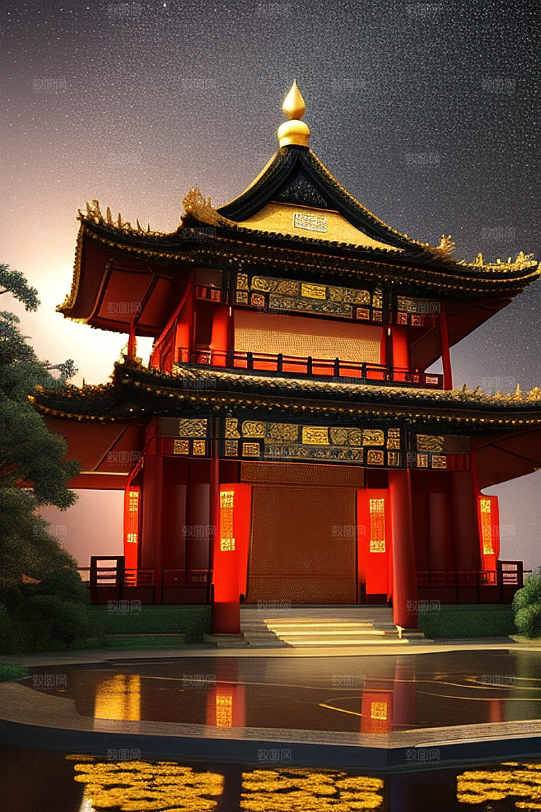 梦幻般的中国风宫殿超细节描绘