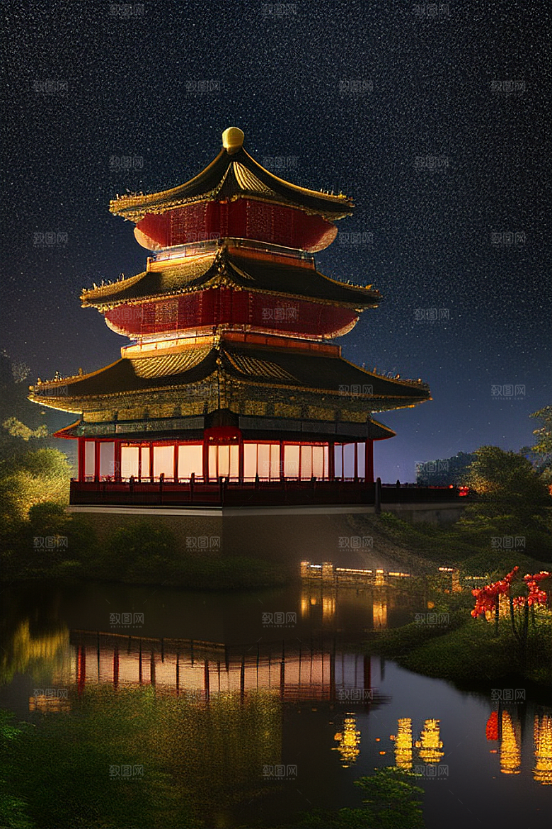 梦幻般的中国风宫殿超细节描绘