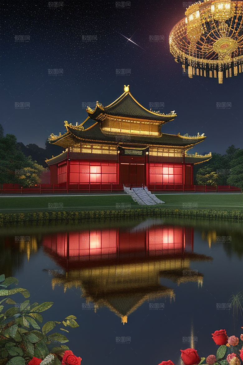 梦幻般的中国风宫殿超细节描绘
