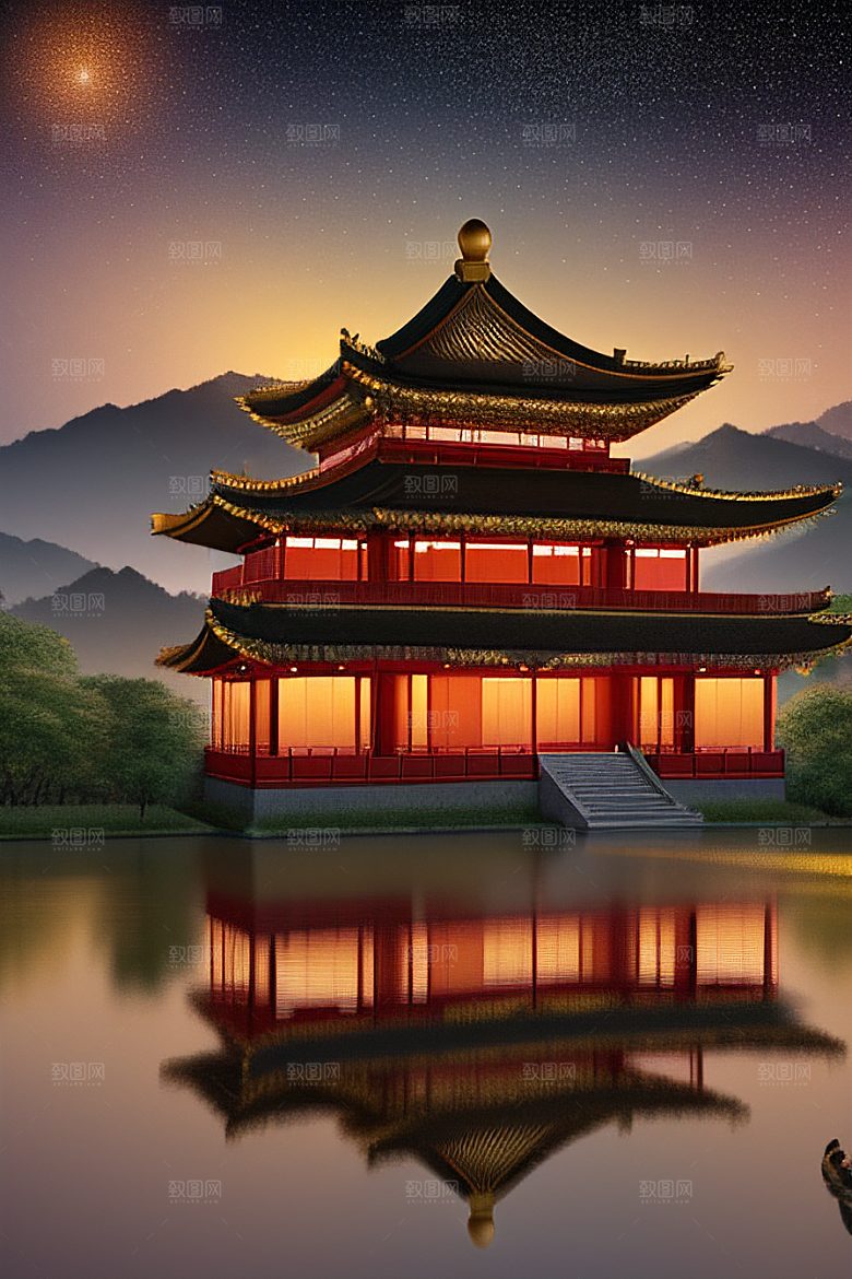 梦幻般的中国风宫殿超细节描绘