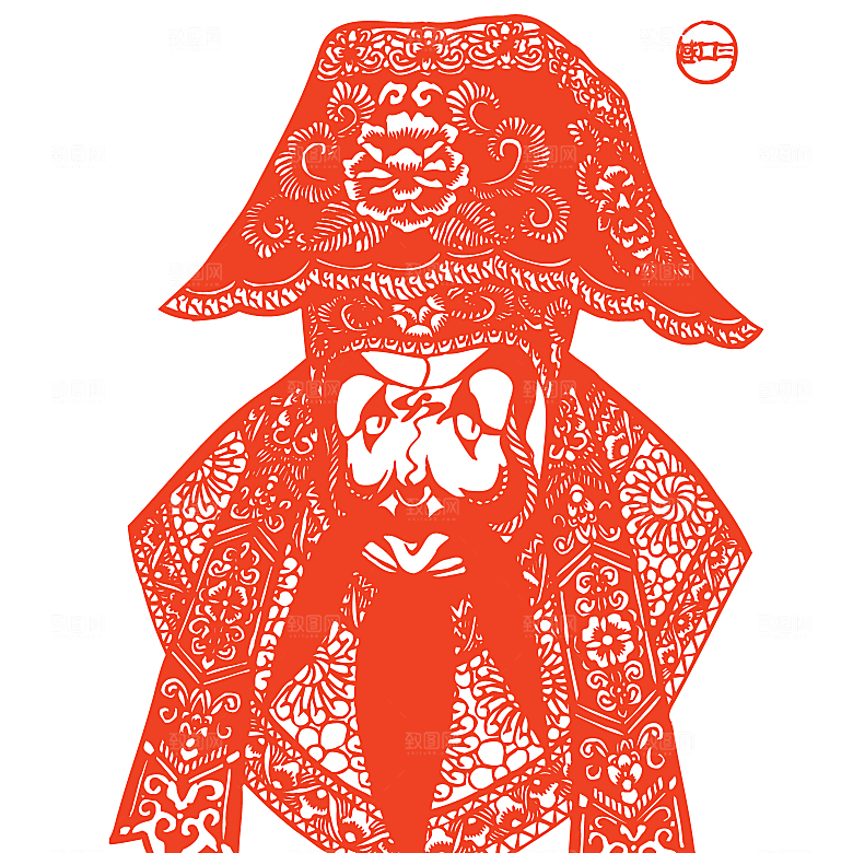 矢量京剧人物剪影素材