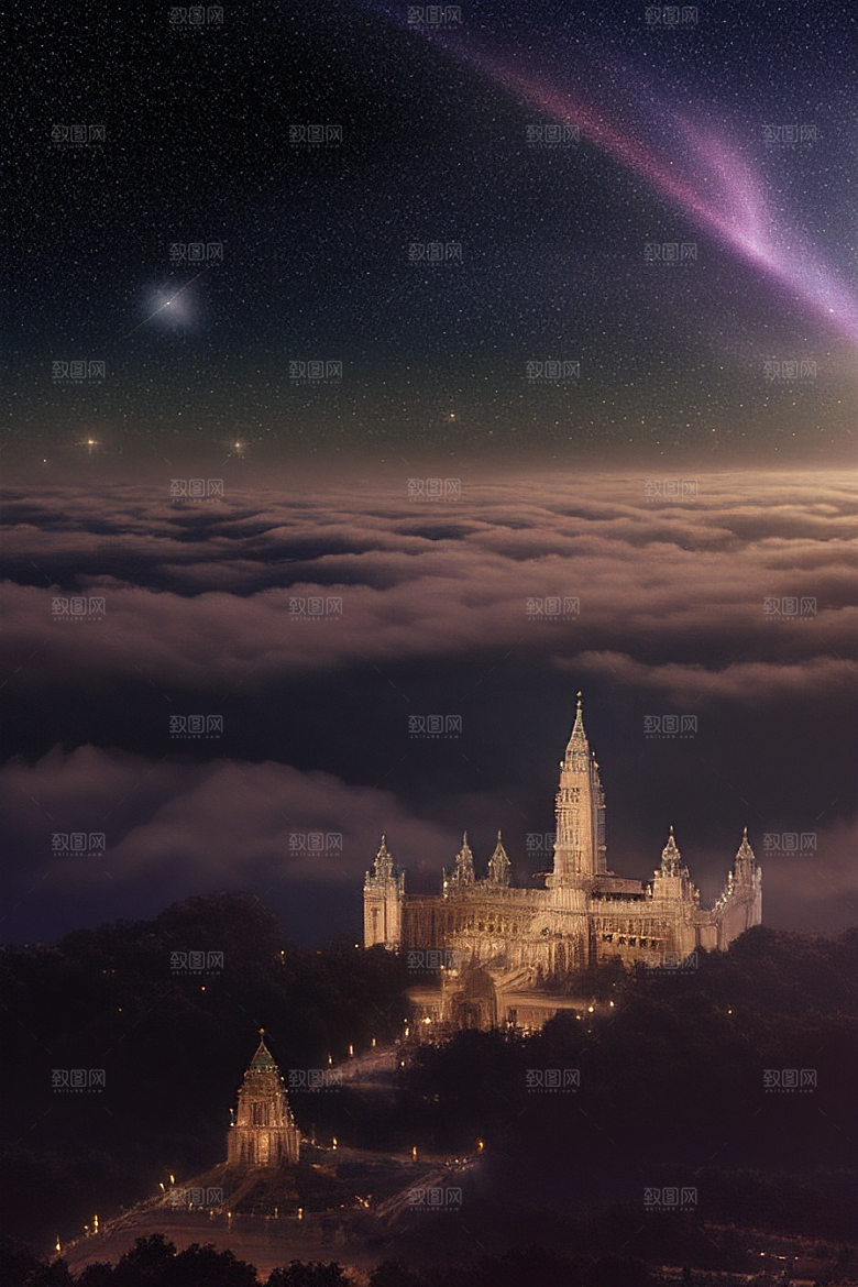超高清细节梦幻水晶宫的唯美光影效果
