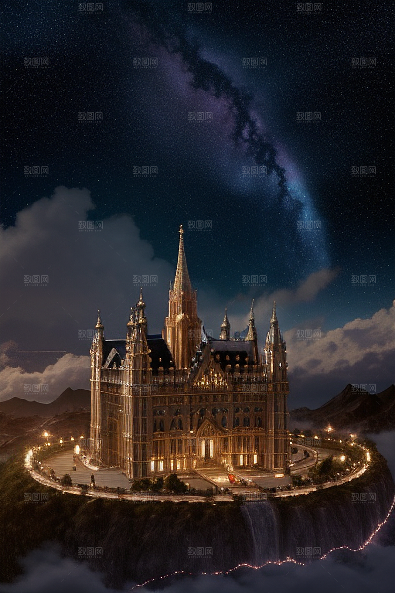 欧洲风格水晶宫超高清梦幻光影效果