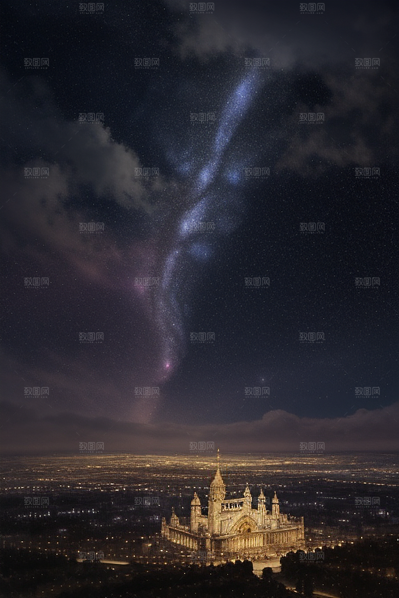 欧洲风格水晶宫超高清梦幻光影效果