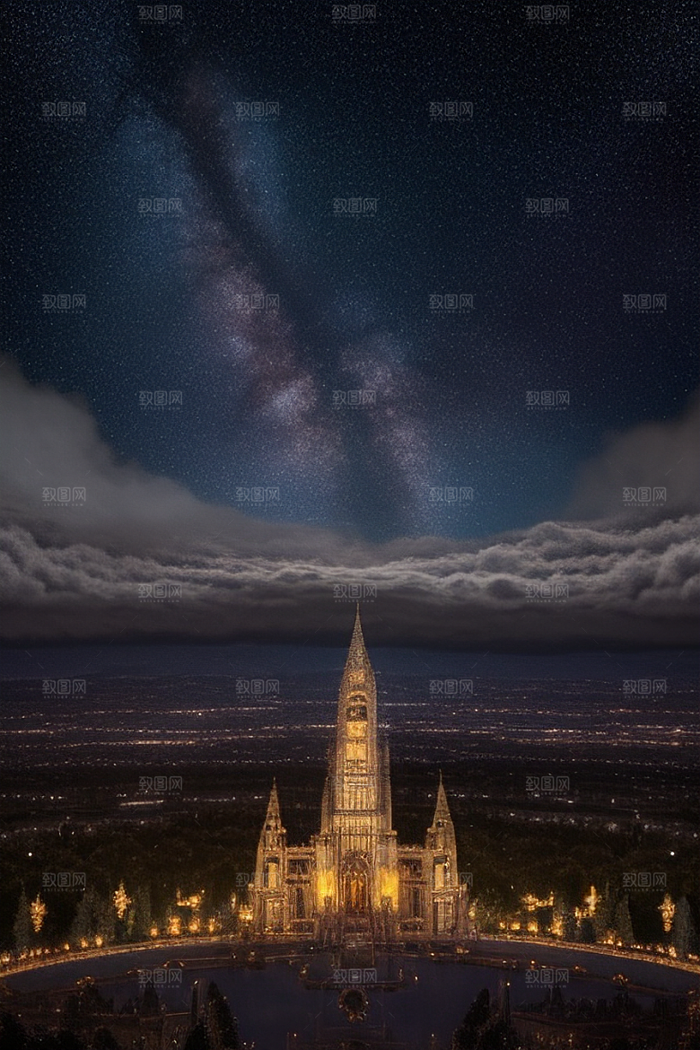 童话般的梦幻宫殿玫瑰环绕超高清视觉震撼