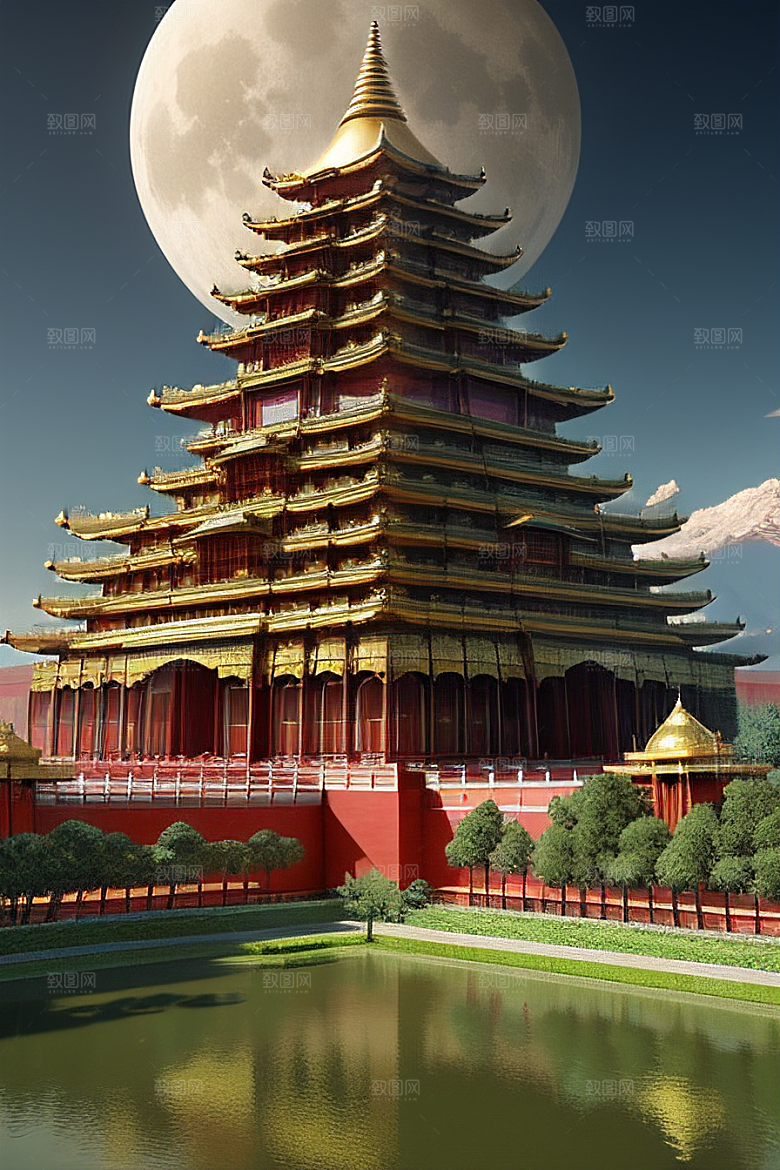 奇幻结构中的神秘宫殿