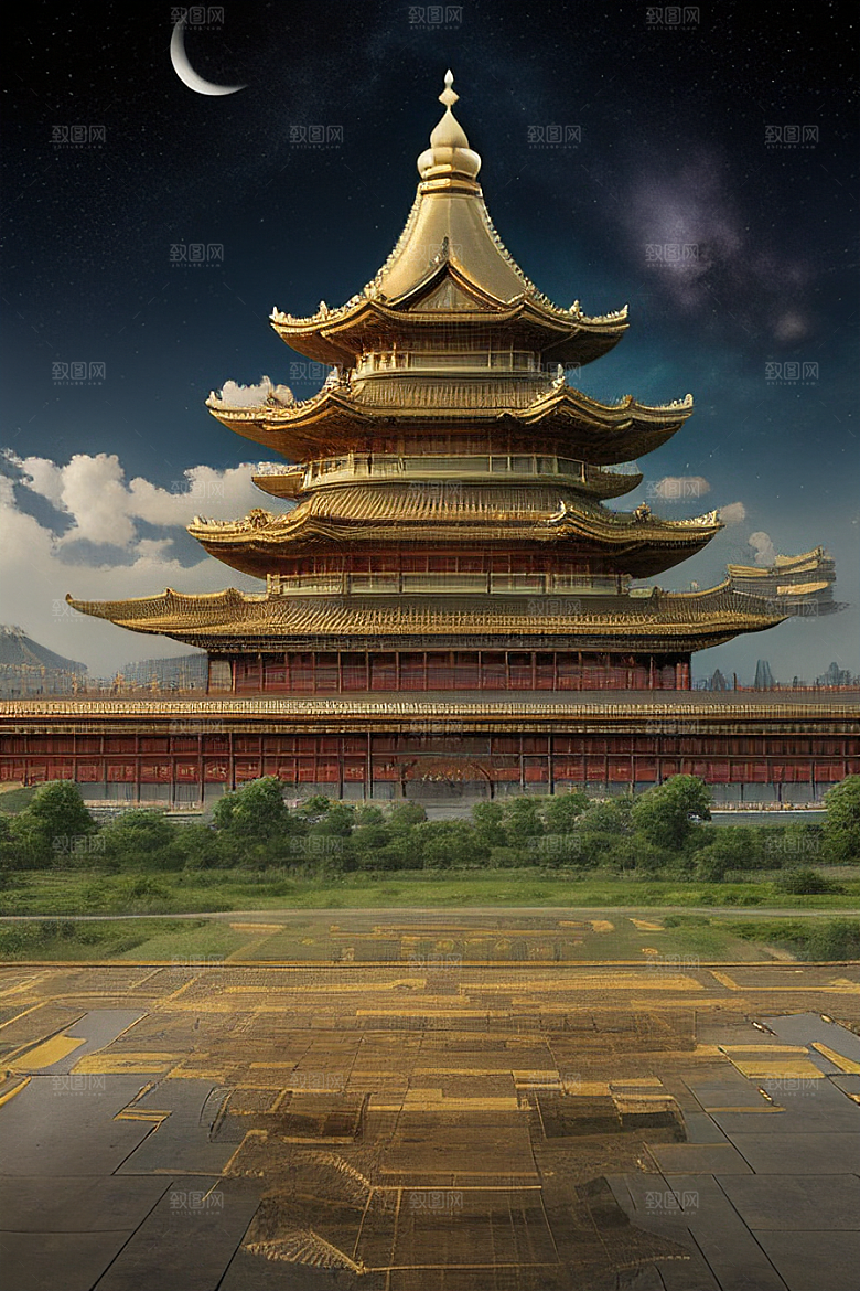 无尽幻境中的宏大宫殿