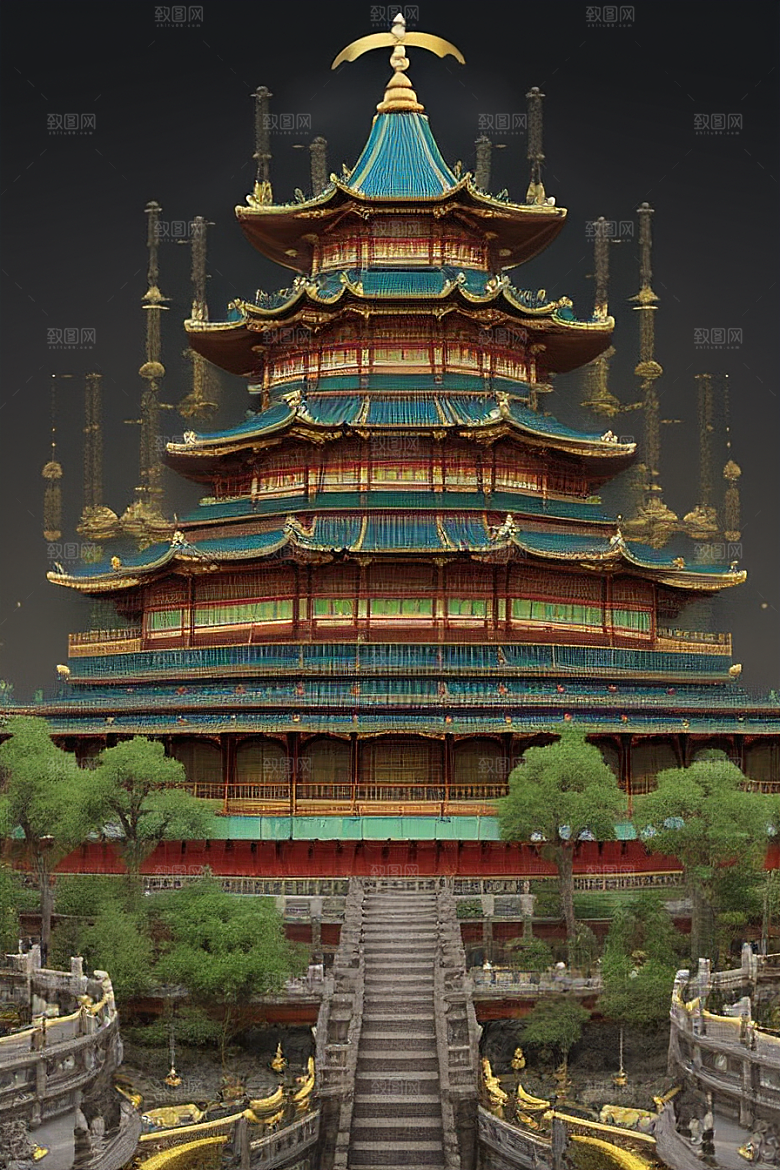 超乎想象的仙境宫殿