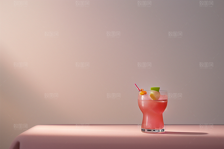 浅粉红色鸡尾酒杯法式浪漫的完美诠释