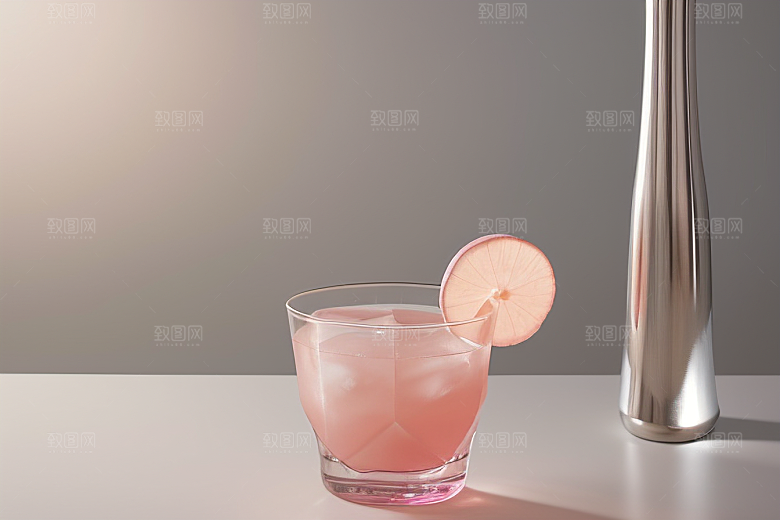 浅粉红色鸡尾酒杯法式浪漫的完美诠释