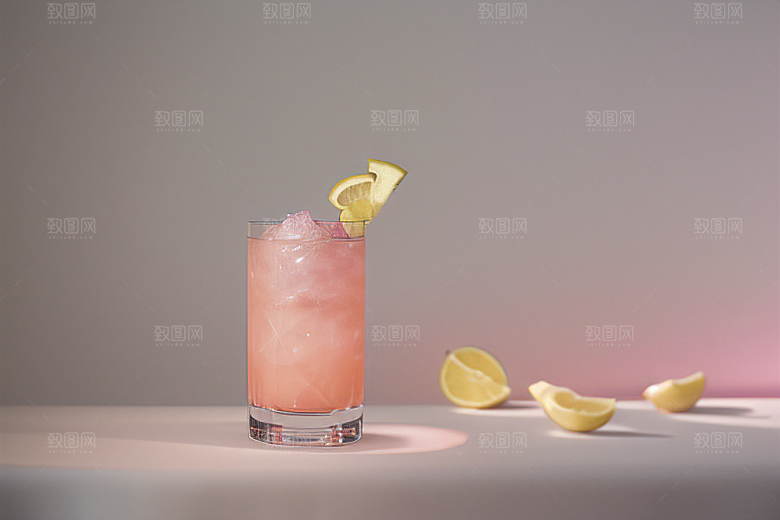 浅粉红色鸡尾酒杯法式浪漫的完美诠释