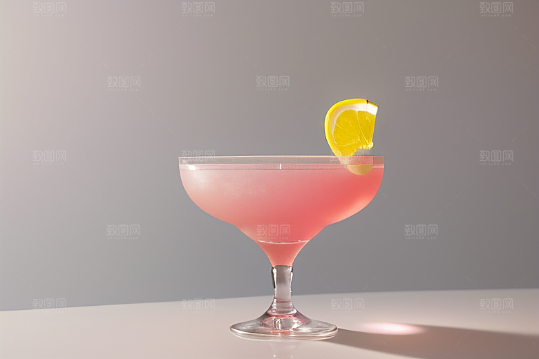 浅粉红色鸡尾酒杯法式浪漫的完美诠释