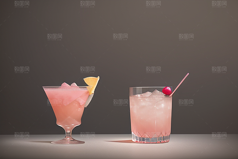 鸡尾酒杯与景深营造立体感的唯美壁纸