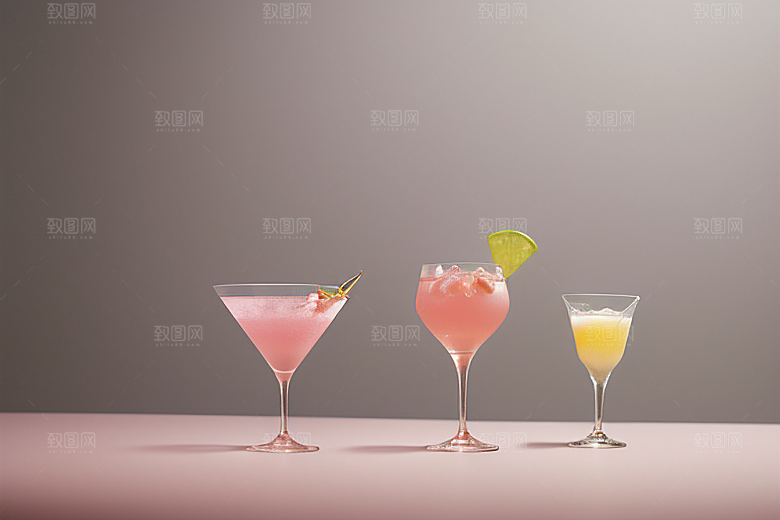 鸡尾酒杯与景深营造立体感的唯美壁纸