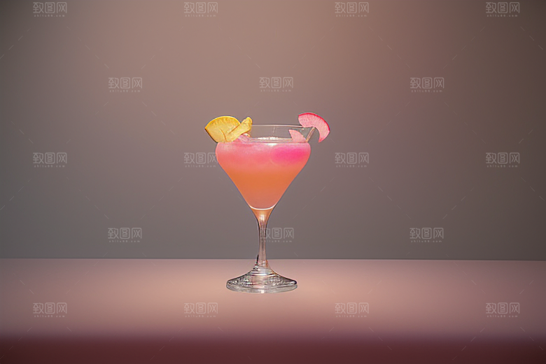 鸡尾酒杯与景深营造立体感的唯美壁纸