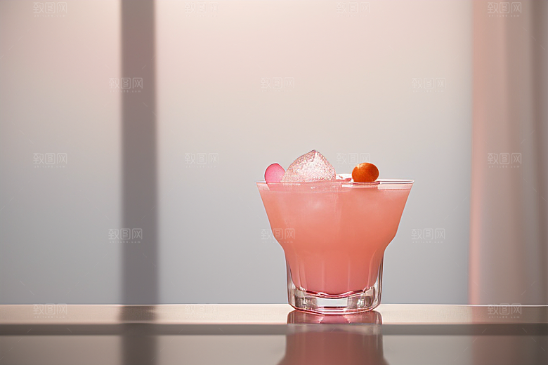 雾灰色鸡尾酒杯时尚与简约的唯美壁纸