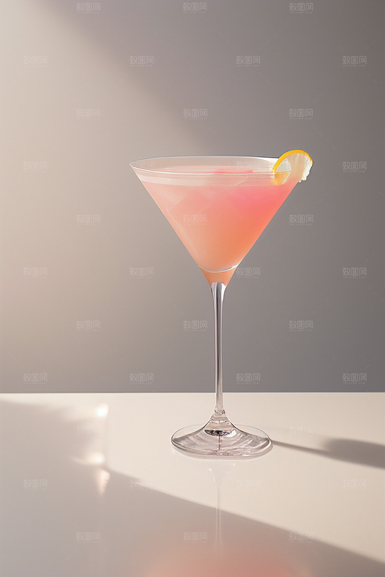 雾灰色鸡尾酒杯时尚与简约的唯美壁纸