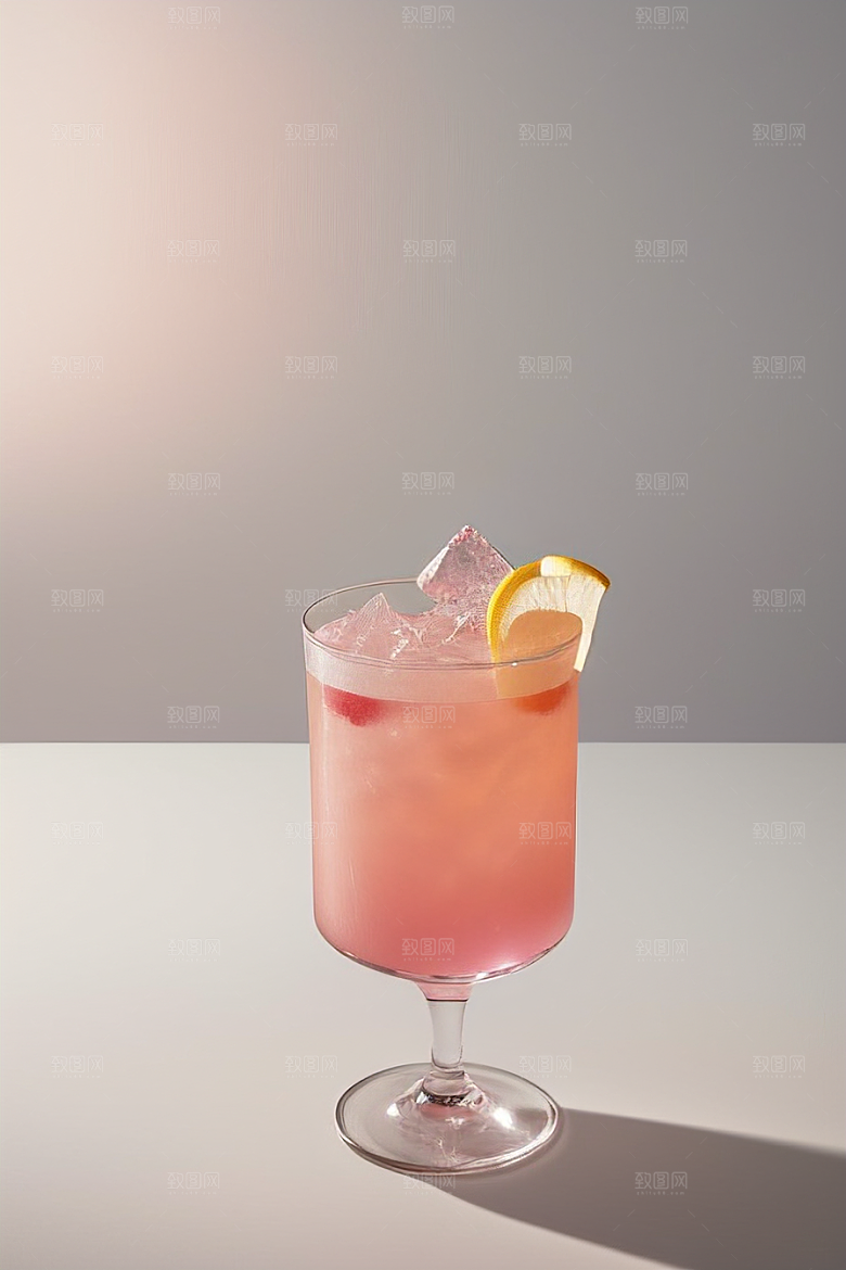 雾灰色鸡尾酒杯时尚与简约的唯美壁纸