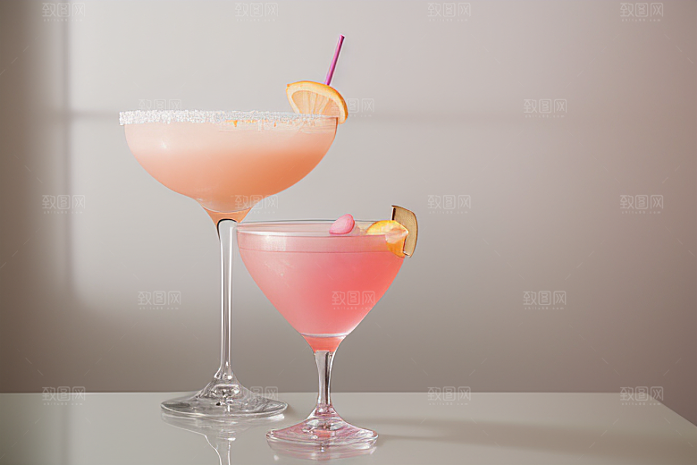 雾灰色鸡尾酒杯时尚与简约的唯美壁纸