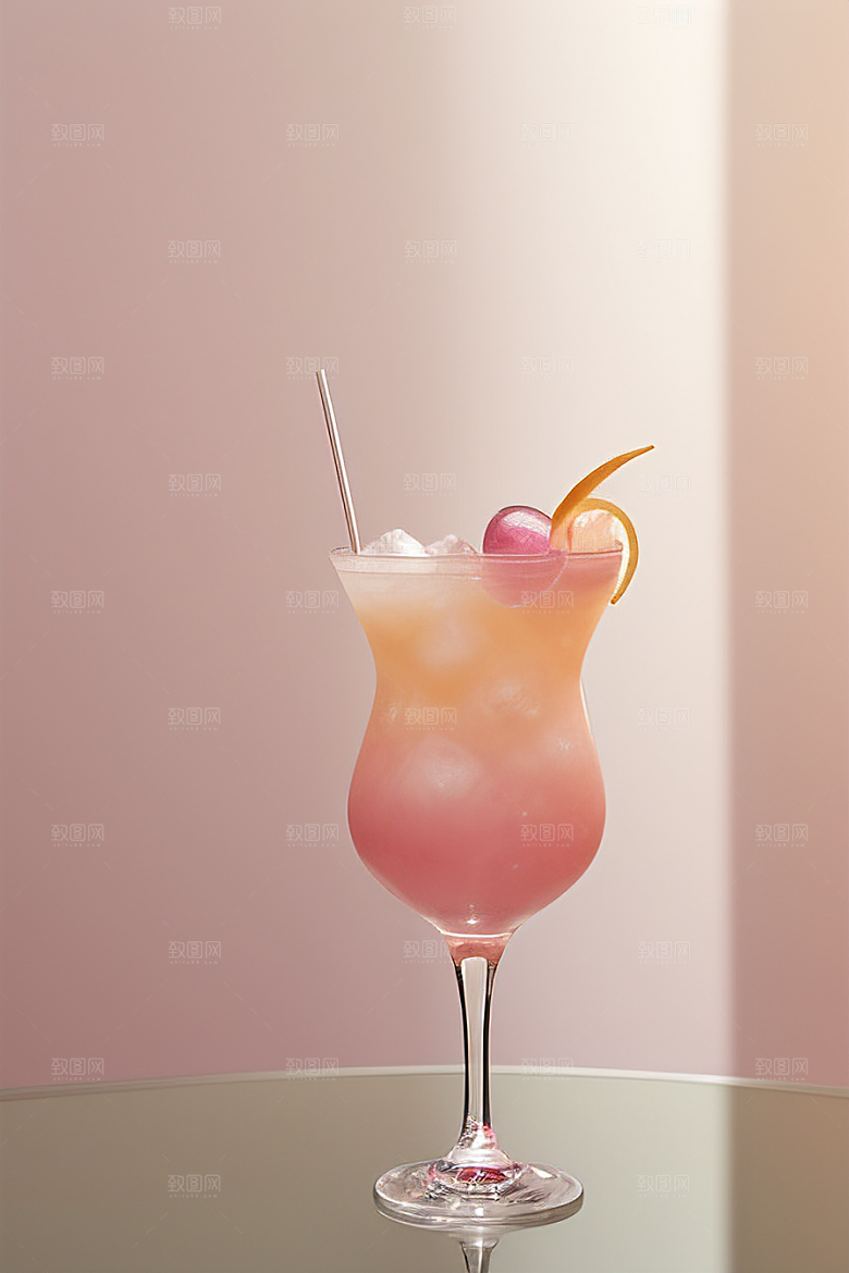 雾灰色鸡尾酒杯时尚与简约的唯美壁纸