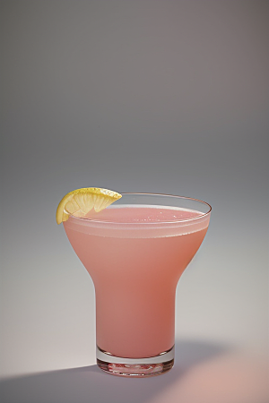浅粉红色鸡尾酒杯法式粉红色的浪漫氛围