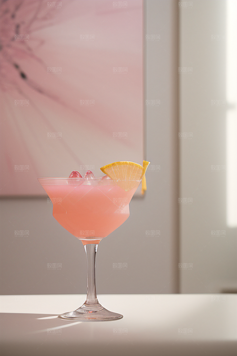 长焦镜头下的鸡尾酒杯柔光与完美光线的结合