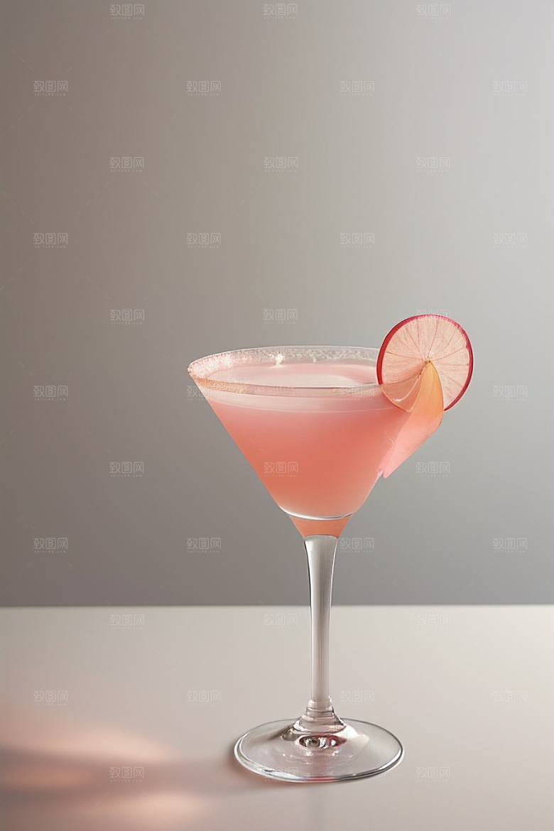 灰色鸡尾酒杯雾灰色背景下的唯美壁纸