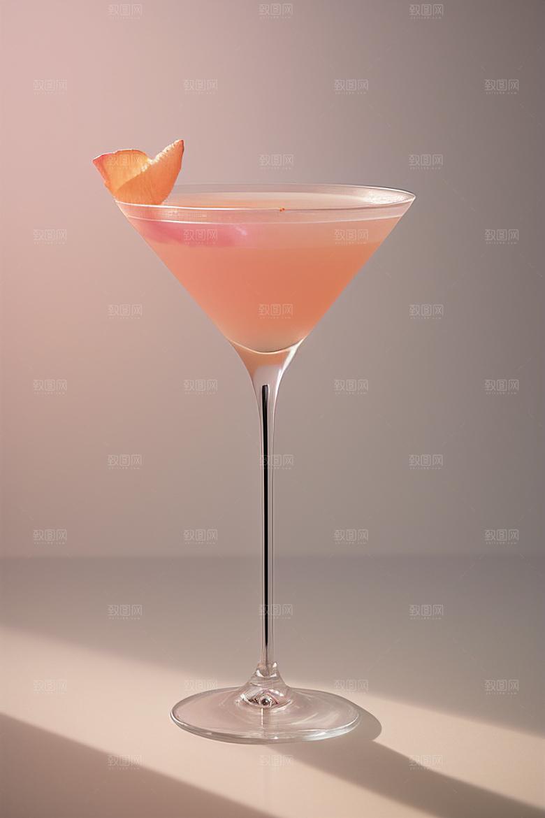 灰色鸡尾酒杯雾灰色背景下的唯美壁纸
