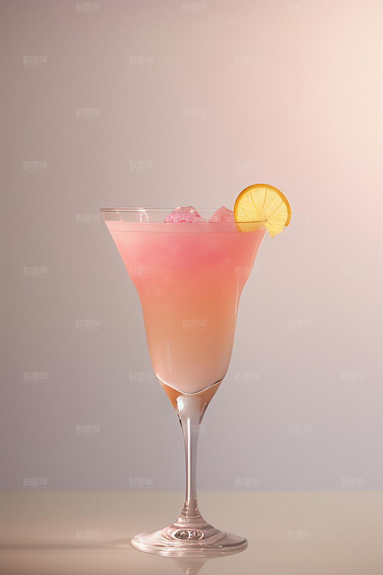 灰色鸡尾酒杯雾灰色背景下的唯美壁纸