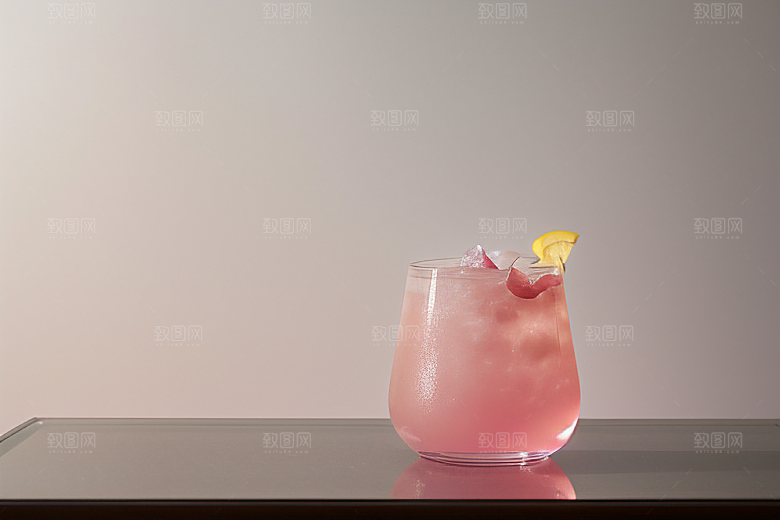 灰色鸡尾酒杯雾灰色背景下的唯美壁纸