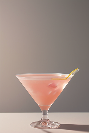 浅粉红色鸡尾酒杯法式浪漫的唯美壁纸